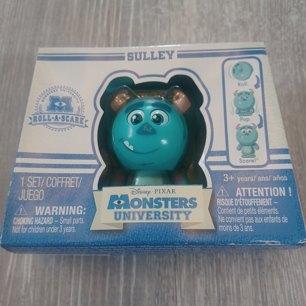 Monsters University Sulley Roll-A-Scare Toy - Blue Collectible New In Box